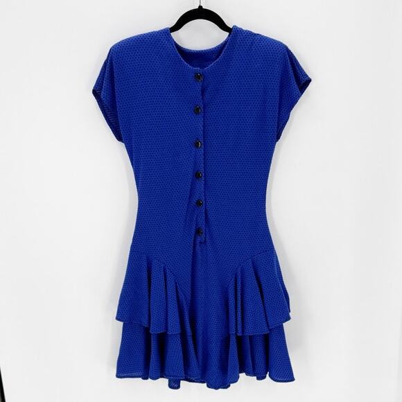 vintage Kings Row dress, likely from the 80s purple black polka dot size 9/10 - Picture 1 of 9